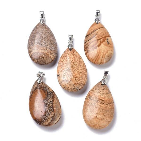 Natural Picture Jasper Pendants