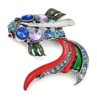 Zinc Alloy Colorful Rhinestone Brooch