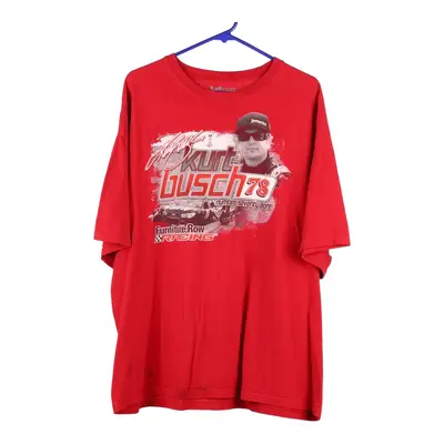 Kurt Busch Chase Authentics Graphic T-Shirt - 2XL Red Cotton