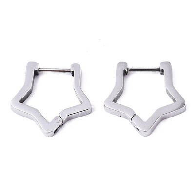 Non-Tarnish 304 Stainless Steel Huggie Hoop Earrings