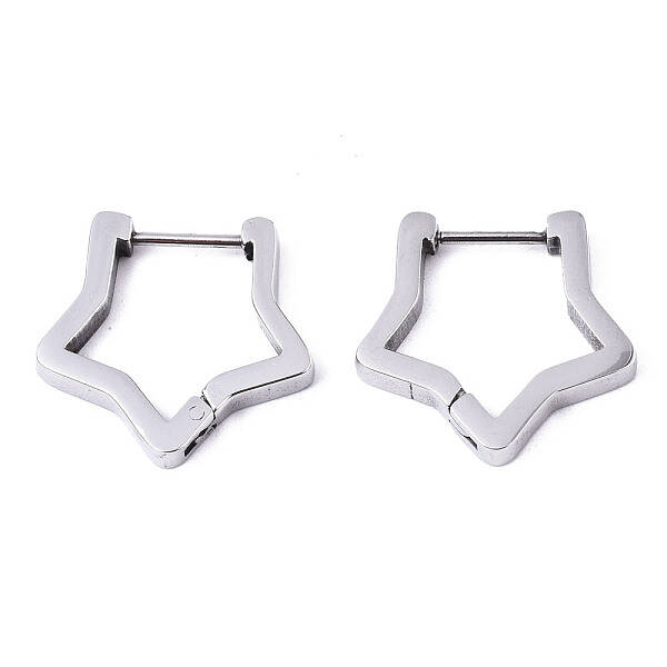 Non-Tarnish 304 Stainless Steel Huggie Hoop Earrings