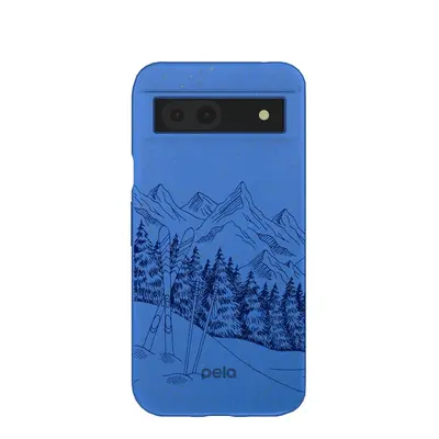 Electric Blue Backcountry Ski Google Pixel 8a Case