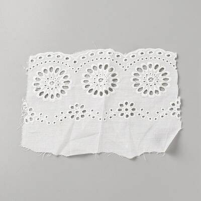 5 Yards Cotton Embroidery Flower Ribbon
