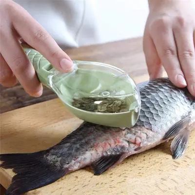Fish Skin Brush Scraping Fish Scale Brush Grater Quick Disassembly Fish Knife Cleaning Peeling Skin Scraper Scraper Fish Scal...