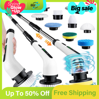 【Spring Deal】QUEP Electric Spin Scrubber, Cordless Cleaning Brush, Shower Scrubber with 9 Brush Heads 2H Power Dual Speed...