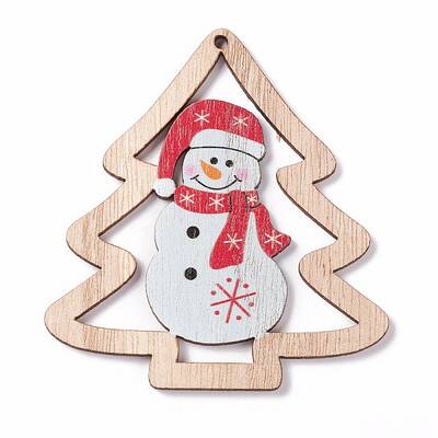 Printed Wood Big Pendants