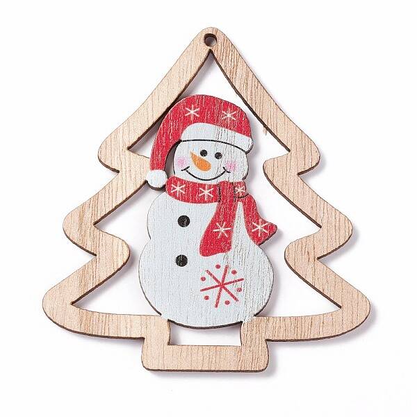 Printed Wood Big Pendants