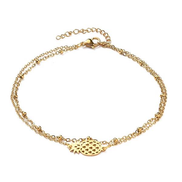 Ion Plating(IP) 304 Stainless Steel Multi-strand Anklets