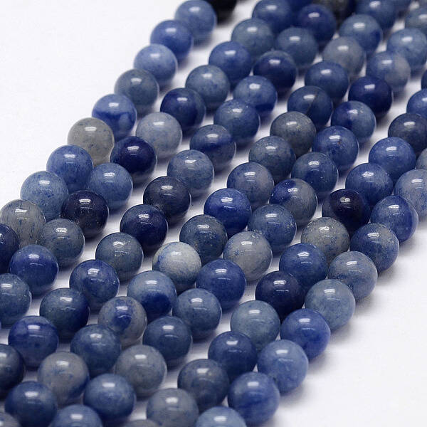 Dyed & Heated Natural Blue Aventurine Beads Strands