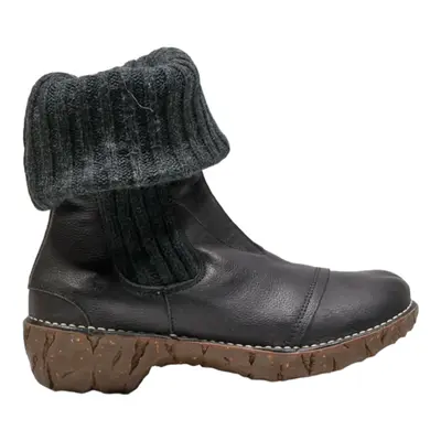 EL NATURA LISTA Ankle Boots Black Leather Womens UK 8