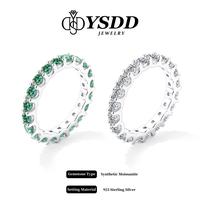 【#248 Ferris Wheel】 Synthetic Moissanite Eternity Band, Round Cut 3mm*20 D Color 925 Sterling Silver Wedding Band Ring fo...