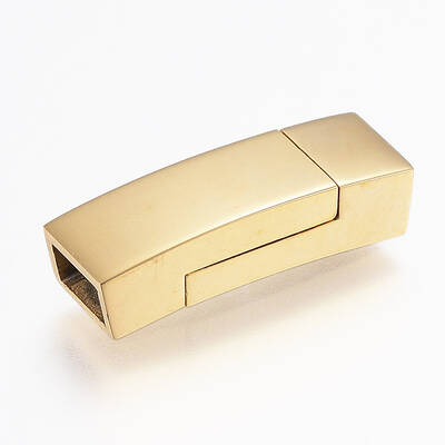 304 Stainless Steel Magnetic Clasps with Glue-in Ends