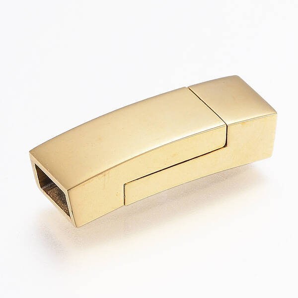 304 Stainless Steel Magnetic Clasps with Glue-in Ends