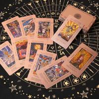Rose Gold Tarot Card Game, 1 Box Waterproof Tarot Card Game, Party Table Game, Card Game for Teens, Entertainment Card Game f...