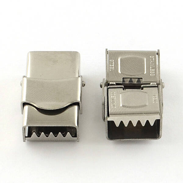 Tarnish Resistant Smooth Surface 201 Stainless Steel Watch Band Clasps