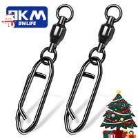 Fishing Swivels Snap, 25pcs Ball Bearing Swivel, Saltwater Fishing Lures Connector, Stainless Steel Power Fishing Clips Tackl...