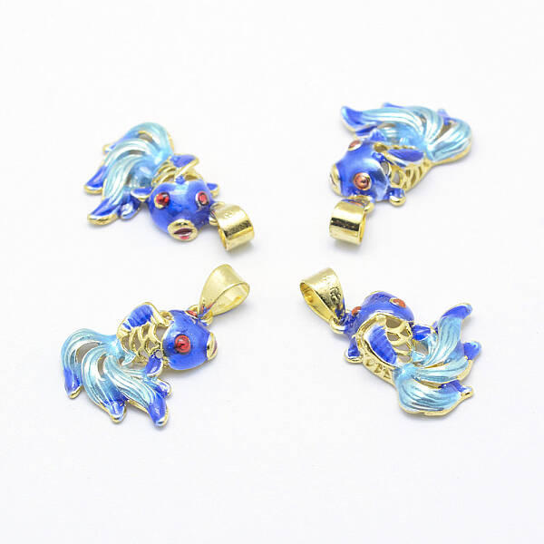 Electroplate Brass Enamel Pendants