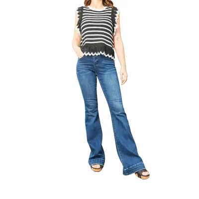 3 LENGTHS The Gwen from Lovervet: Mid-Rise Tummy Control Flare Denim  Fit Jean Womenswear Bottom