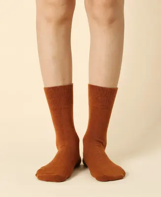 Women's Wool Crew Sock Clyde - Caramel