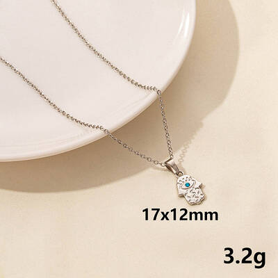 304 Stainless Steel Geometric Pendant Necklaces
