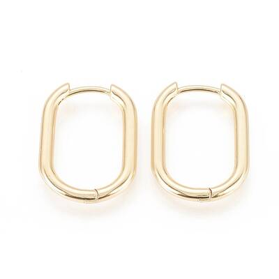 Brass Huggie Hoop Earrings
