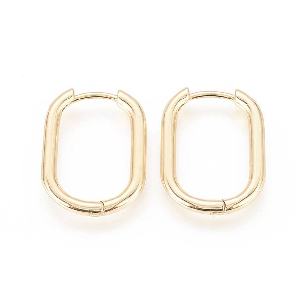 Brass Huggie Hoop Earrings