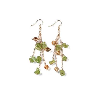 Golden Plated Brass Dangle Earrings