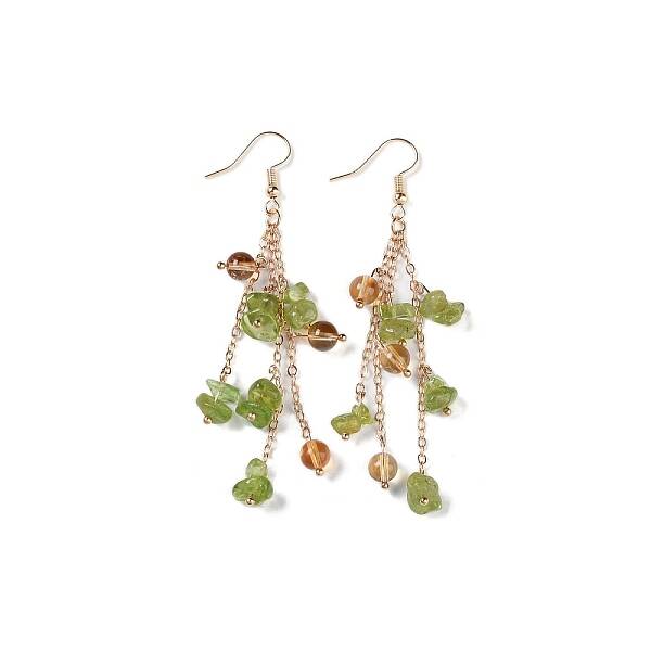 Golden Plated Brass Dangle Earrings