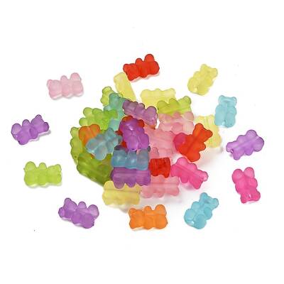 Frosted Transparent Acrylic Beads
