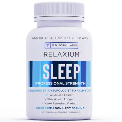Relaxium Sleep Aid for Adults, Melatonin 5mg with Magnesium Glycinate, Sleep-Promoting Valerest & Ashwagandha, Non-Habit Form...