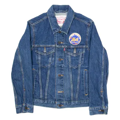 LEVI'S Mets Mens Denim Jacket Blue USA XS