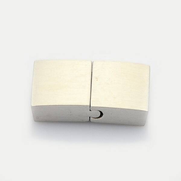 Tarnish Resistant Rectangle 304 Stainless Steel Matte Magnetic Bracelet Clasps