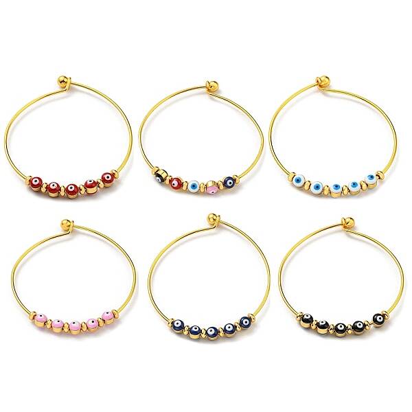Evil Eye Enamel Beaded Bangles