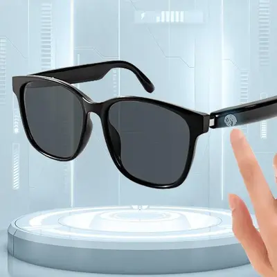 Smart Glasses, Wireless BT5.4 Headphones Glasses, Bluetooth-compatible Smart Glasses with Microphone Touch, Sports Protect ...