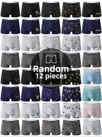 Random Color Men's Letter Tape Boxer Brief, Breathable Comfy Underwear for Daily Wear, Masculine Undergarments, Underwear for...