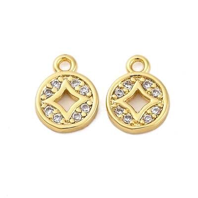Brass Micro Pave Cubic Zirconia Pendants