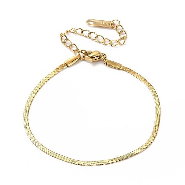 Ion Plating(IP) 304 Stainless Steel Herringbone Chain Bracelet for Men Women