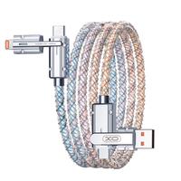 Four-in-One 100W Colorful lights Data Cable,Supports fast charging and data transmission,Free switching four interfaces,Type-...