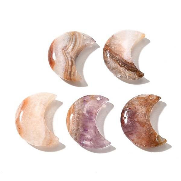Natural Amethyst Lace Agate Pendants