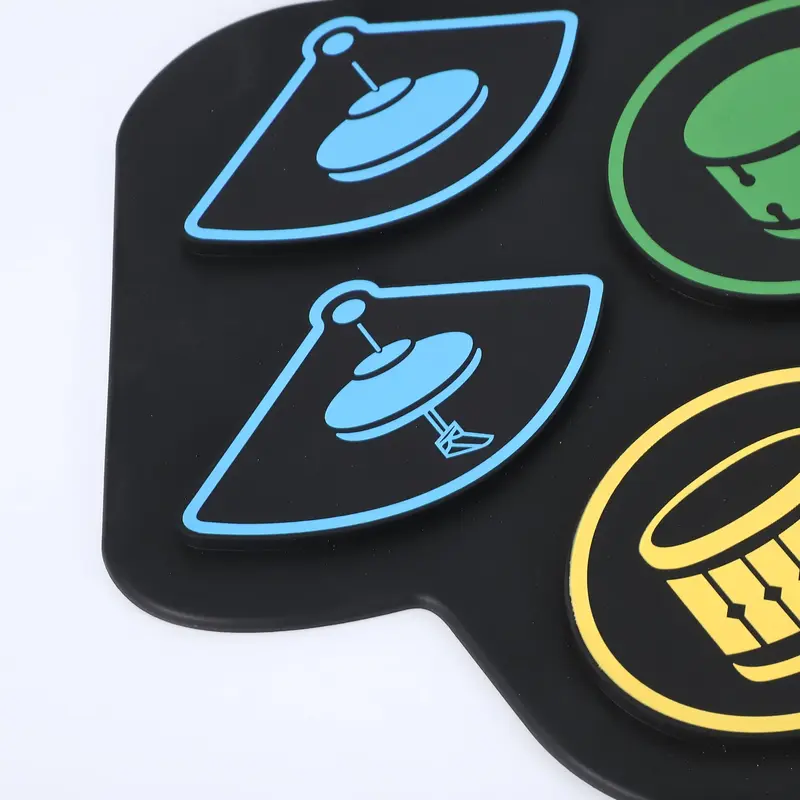 Garvee Wireless 9-Pad Roll-Up Electronic Drum Set - Dual Stereo Speakers, App Learning, Recording, Drum Sticks & Pedals, Head...