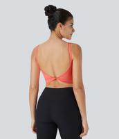 Halara Double Straps Backless Twisted Cropped Yoga Tank Top #Springtok