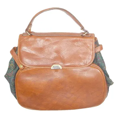Womens Backpack Bag Brown Leather 90s