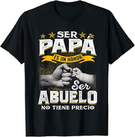 Funny Grandpa Shirt, Gift For Grandfather, Ser Papa Es Un Honor Ser Abuelo No Tiene Precio Spanish T-Shirt Menswear Casual Co...