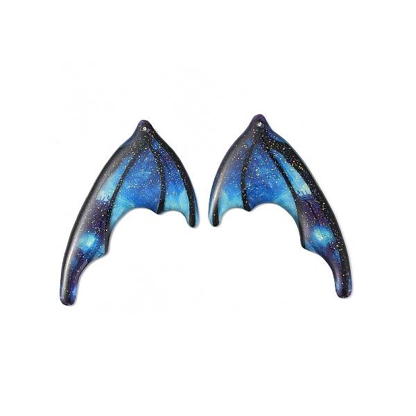 Translucent Resin Glitter Powder Pendants