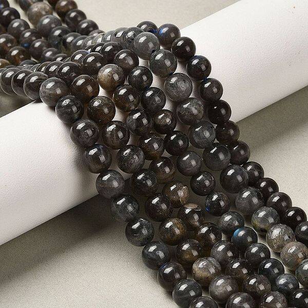 Natural Black Labradorite Beads Strands