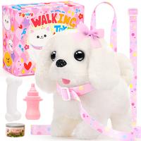 Plush Toys Walking Dog Toys That Can Walk, Bark and Wag Tail,Interactive Electronic Pet Toys Puppy with Leash,Easter Christma...