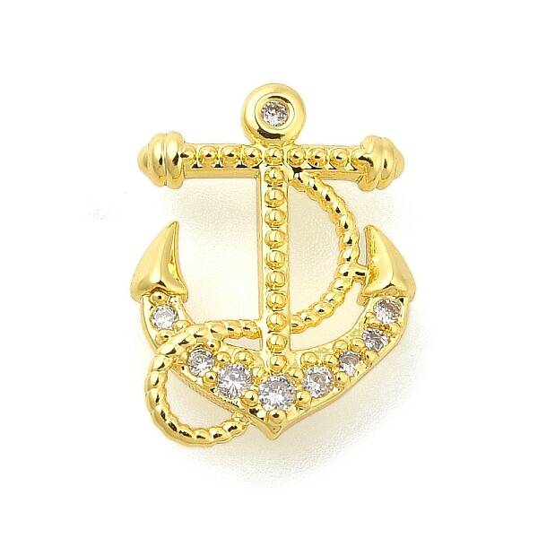 Rack Plating Brass Micro Pave Cubic Zirconia Charms