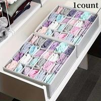 24 Grid Socks Storage Organization Box, 1 Count Foldable Socks & Underwear Storage Box, Socks Storage Organizer, Home Organiz...