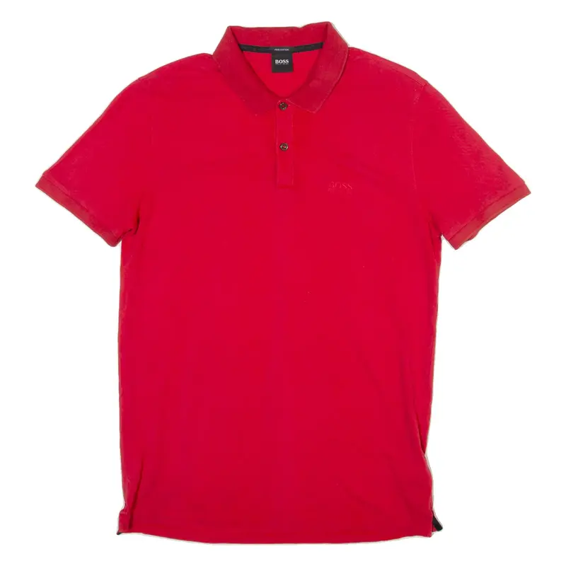 HUGO BOSS Mens Polo Shirt Red M
