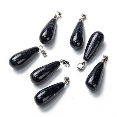 Synthetic Blue Goldstone Pendants